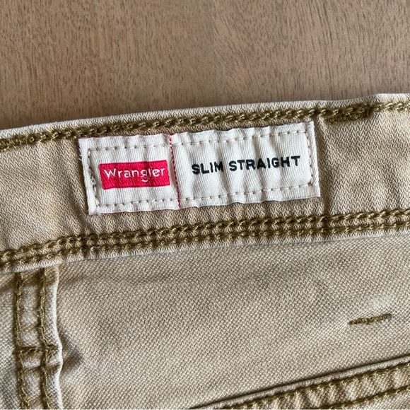 Wrangler Slim Straight Khaki Denim Jeans - Picture 4 of 8